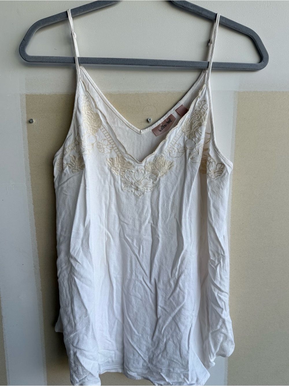 Willow Lace-Trim Ivory V-Neck Camisole